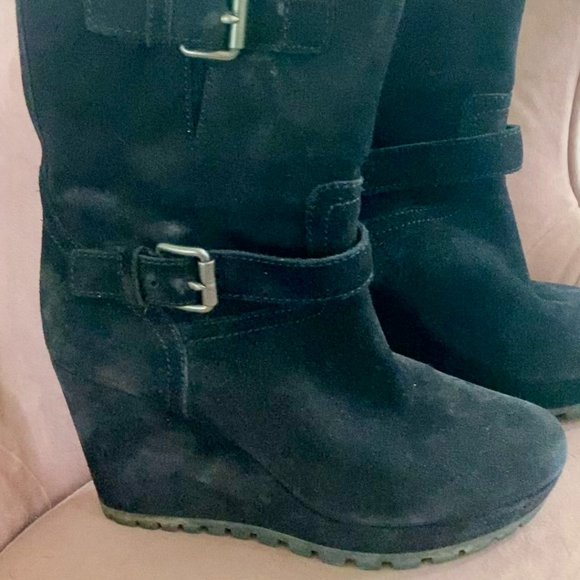 Prada Suede Linea Rossa Ankle Booties - Size 6 (36 1/2) - Picture 3 of 5